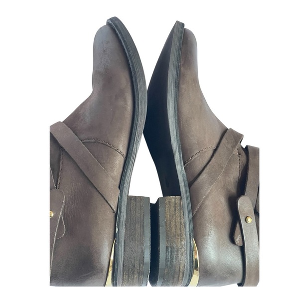 💥SALE💥STEVE MADDEN ALBANY BROWN LEATHER HARNESS EQUESTRIAN RIDING BOOTS SZ 7.5 - Picture 11 of 11